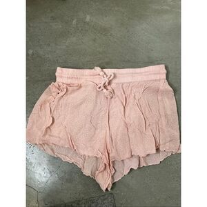 Anthropologie Ruffle Sleep Shorts | Pink in Medium